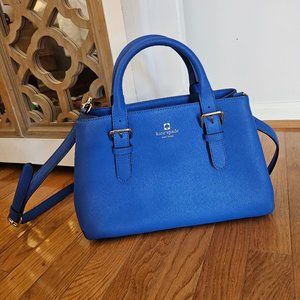 Kate Spade Cove Street Blue Provence Blue Leather Satchel Medium Handbag